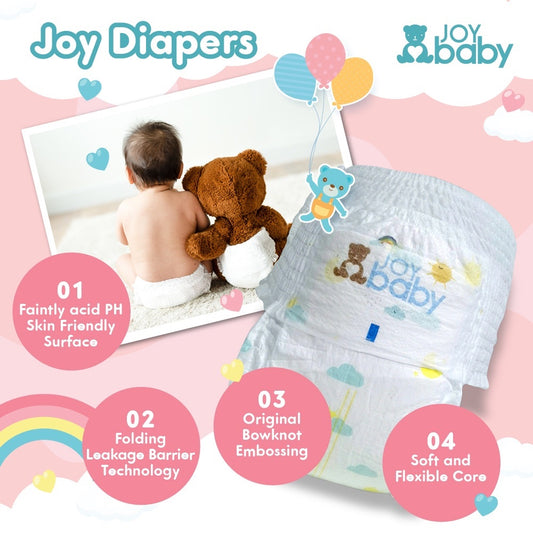 [New Promo] JOYBABY Soft Thin and Breathable Diapers Dry Pants Standard (L/XL/XXL/XXXL), Tape(S/M)