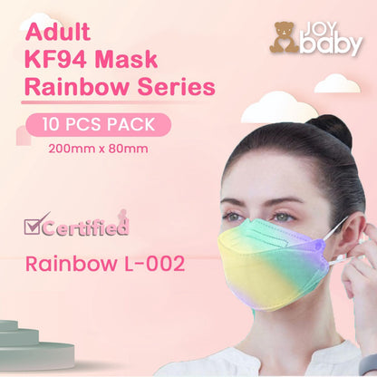 (COLORFUL AND SOFT) (WHITE AND BLACK)JOYBABY KF 94 Adult Ombre Mask (10pcs)(4ply)(Breathable and Comfortable)fsr