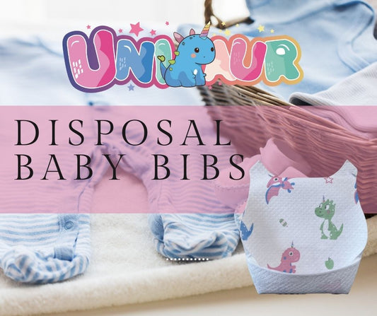 UNISAUR Waterproof Disposal Baby Bibs 20 Pcs able to hold 3kg absorb 100ml of water.
