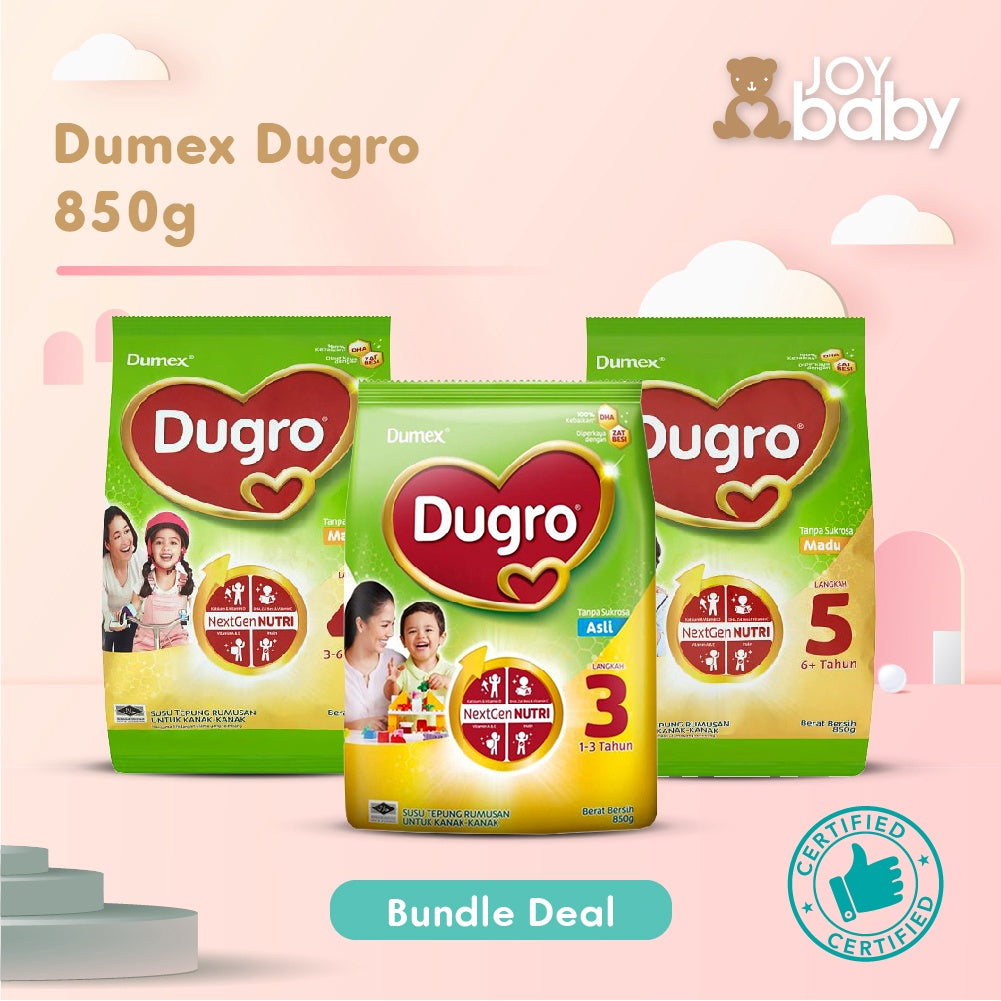 [Free Gift Event] Dumex Dugro Milk Formula (Stage 3/4/5)(850g)