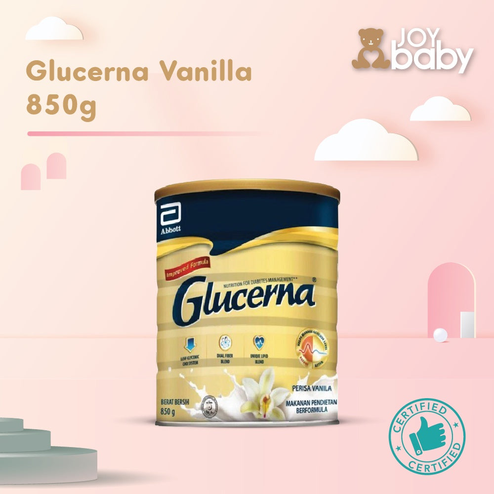 [Free Gift Event] Abbott Glucerna Vanilla/Wheat/Chocolate (850g Tin)/(2.4kg Refill)