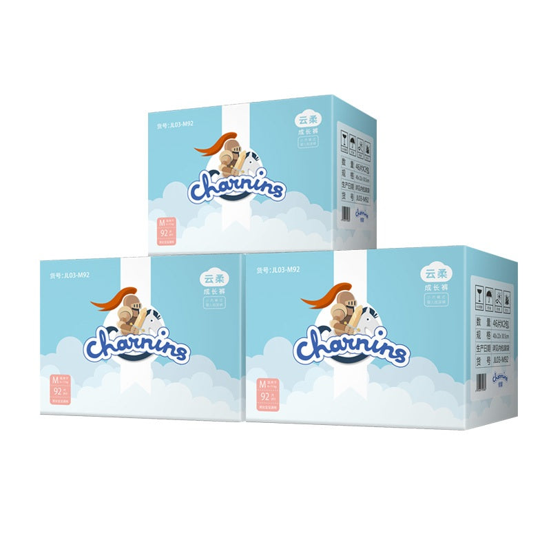 Charnins Diaper (Tape) Cloud Series  (Value Single Box / Bundle of 3 box FREE BIB)